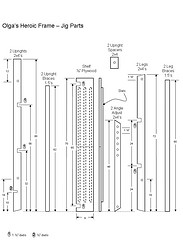 Parts allocation for the Heroic Olgaframe Easel