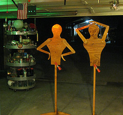 two dimensional anthropomorphic display 
stands