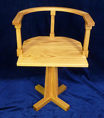 oak chair swivel neo-gothic style