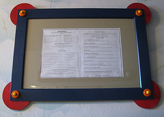Image of a picture frame characterized by
fun almost cartoony elements.