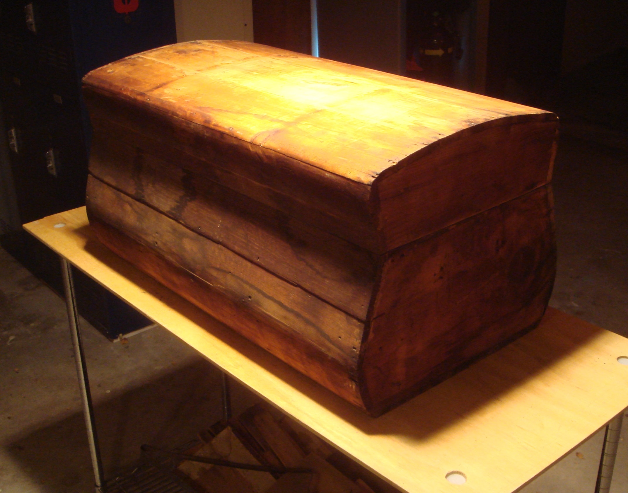 The Jenny Lind Trunk before restoration